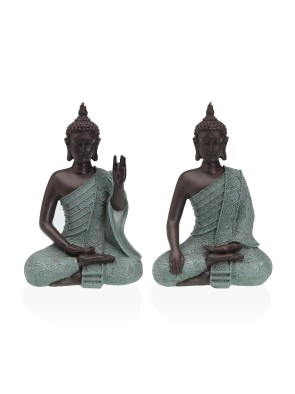 DEUX FIGURINES DÉCORATIVES DE BOUDDHA
