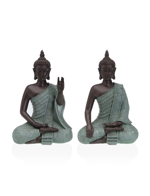 TWO DECORATIVE BUDDHA FIGURINES