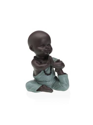 FIGURA DECORATIVA DE UN MONJE BUDISTA MEDITANDO
