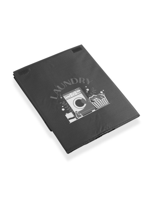 FOLDING LAUNDRY BASKET IN GREY