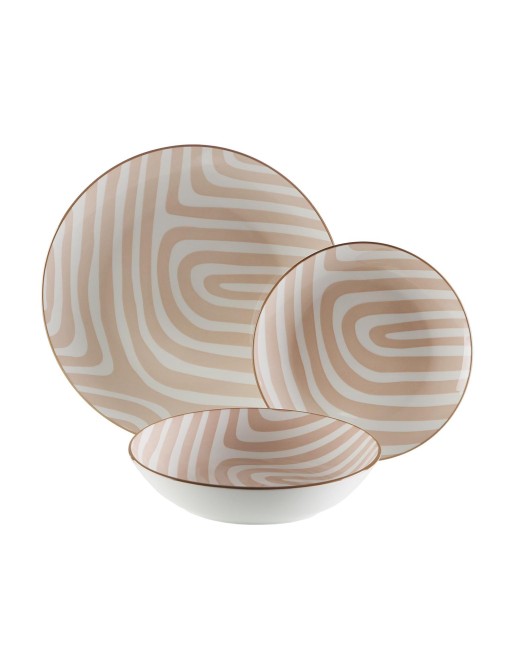 VAISSELLE YARIS BEIGE 18 PIÈCES