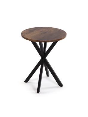 MESA AUXILIAR REDONDA DE MADERA MODELO OCTO