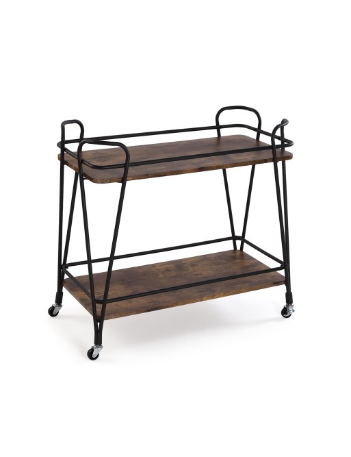 CHARIOT RECTANGULAIRE À ROULETTES EN BOIS MODÈLE ELMET