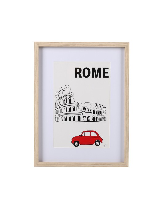 GERAHMTES POSTER AUS HOLZ 30x40 CM ROM MODELL