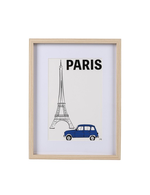 POSTER ENMARCADO EN MADERA 30x40 CM MODELO PARIS POSTER ENMARCADO EN MADERA 30x40 CM MODELO PARIS