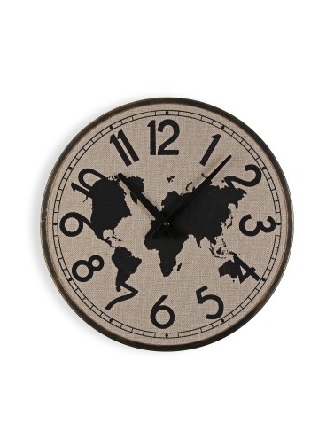 RELOJ DE PARED MODELO MAPA MUNDI 40 CM