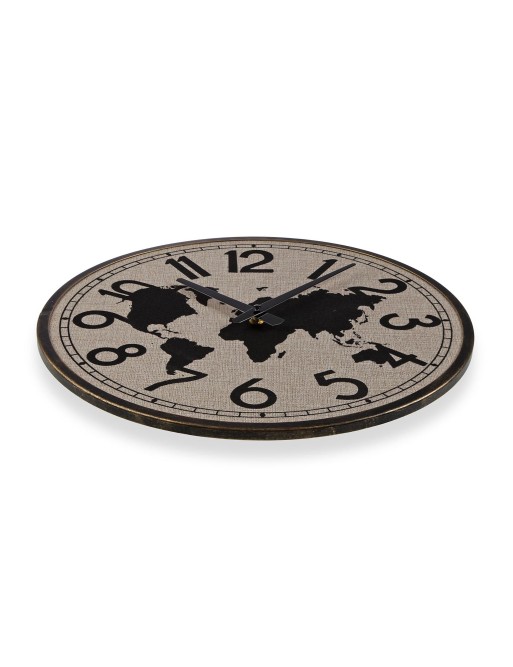 WALL CLOCK MODEL WORLD MAP 40 CM