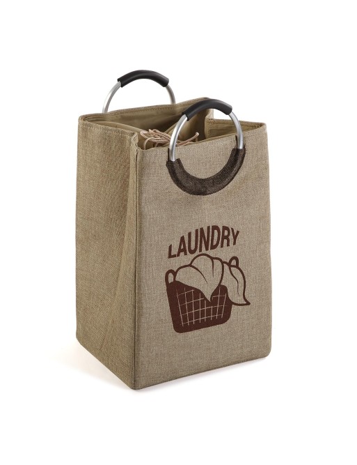 BEIGE LAUNDRY BASKET WITH HANDLES MODEL LAU