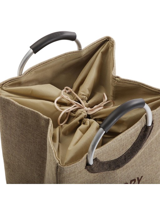 BEIGE LAUNDRY BASKET WITH HANDLES MODEL LAU