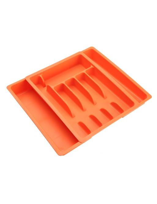 CUBERTERO O BANDEJA PARA CUBIERTOS EXTENSIBLE EN COLOR NARANJA CUBERTERO O BANDEJA PARA CUBIERTOS EXTENSIBLE EN COLOR NARANJA