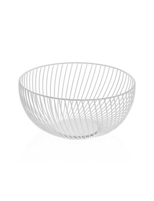 WHITE METALLIC BASKET MODEL FRUIT BOWL WHITE METALLIC BASKET MODEL FRUIT BOWL