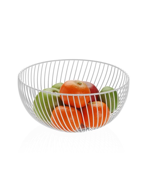 WEISSER METALLIC-KORB MODELL OBSTSCHALE WEISSER METALLIC-KORB MODELL OBSTSCHALE