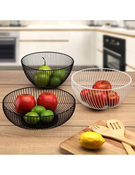 OLIVIA BLACK BASKET FRUIT BOWL