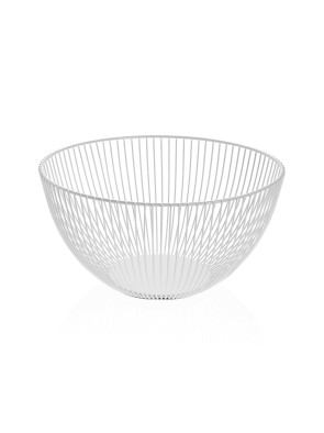 OBSTSCHALE MODELL WEISS METALLIC KORB VON 13 CM