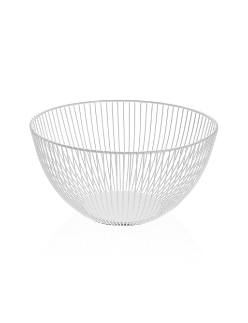 OBSTSCHALE MODELL WEISS METALLIC KORB VON 13 CM