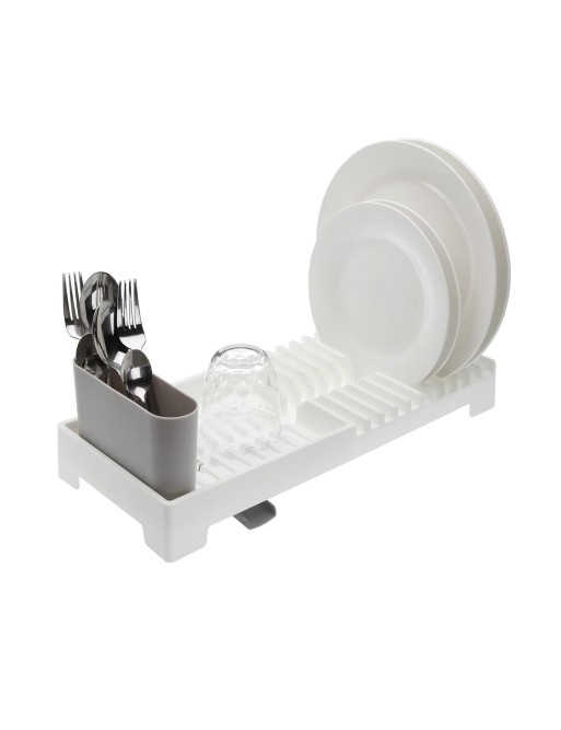 KITCHEN DISH DRAINER IN WHITE AND LIGHT GRAY KITCHEN DISH DRAINER IN WHITE AND LIGHT GRAY