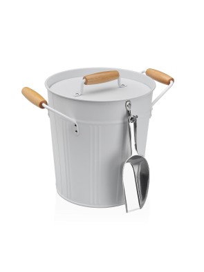 EISKÜBEL MIT DECKEL UND LÖFFEL MODELL VICTUS WHITE