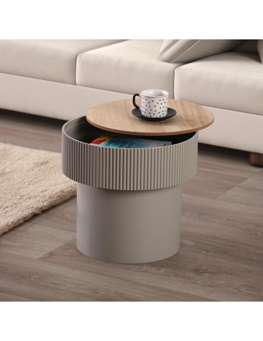 TABLE D’APPOINT RONDE MODÈLE NIELSEN GRIS