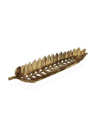 CENTRO DE MESA MODELO HOJA DORADA DE 33,9 CM