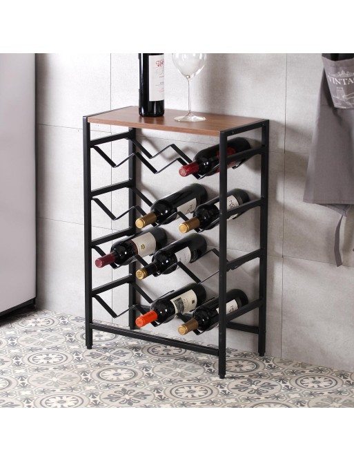 MUEBLE BOTELLERO PARA 12 BOTELLAS EN COLOR NEGRO MUEBLE BOTELLERO PARA 12 BOTELLAS EN COLOR NEGRO