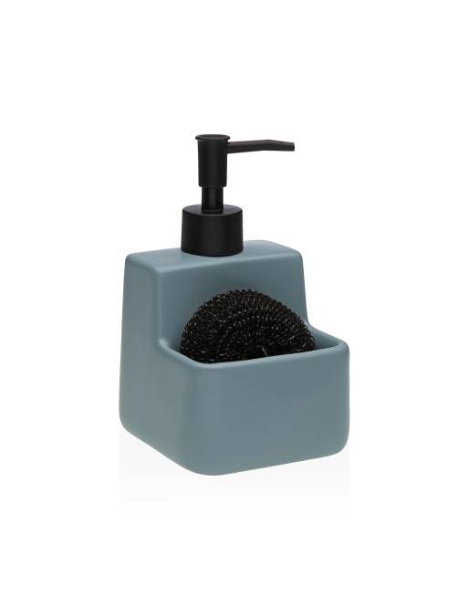 DISTRIBUTEUR DE SAVON BLEU ET SUPPORT DISTRIBUTEUR DE SAVON BLEU ET SUPPORT