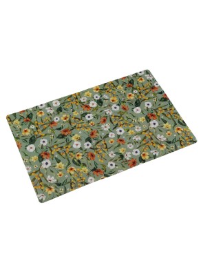 PLACEMAT OR TABLECLOTH MODEL FLOWERS GREEN BACKGROUND