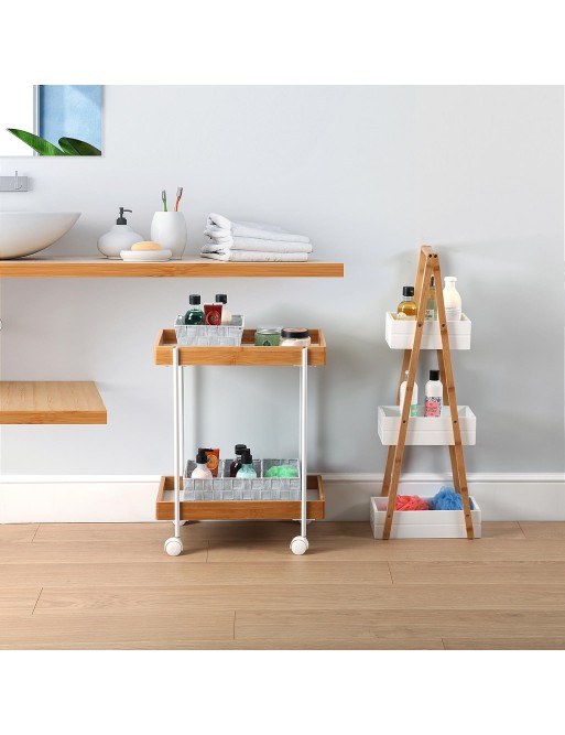 BATHROOM SHELF WITH 3 SHELVES BAMBOO MODEL