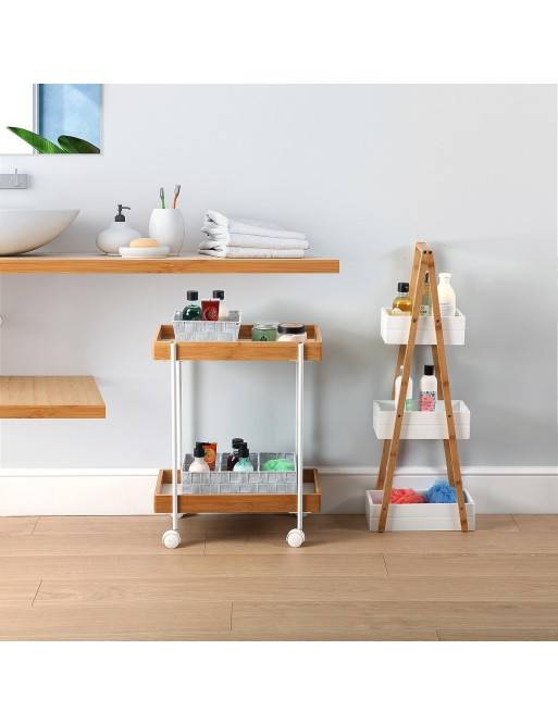 ÉTAGÈRE DE SALLE DE BAIN AVEC 3 ÉTAGÈRES MODÈLE BAMBOU ÉTAGÈRE DE SALLE DE BAIN AVEC 3 ÉTAGÈRES MODÈLE BAMBOU