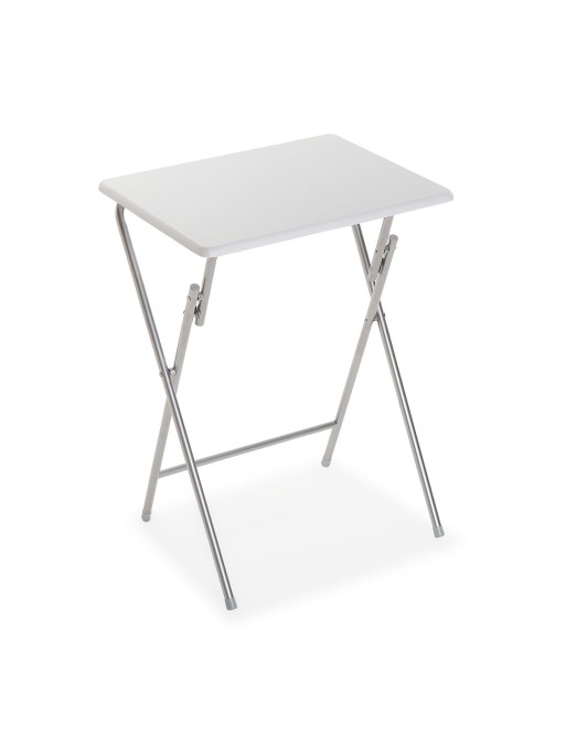 TABLE PLIANTE BLANCHE EN BOIS ET MÉTAL TABLE PLIANTE BLANCHE EN BOIS ET MÉTAL