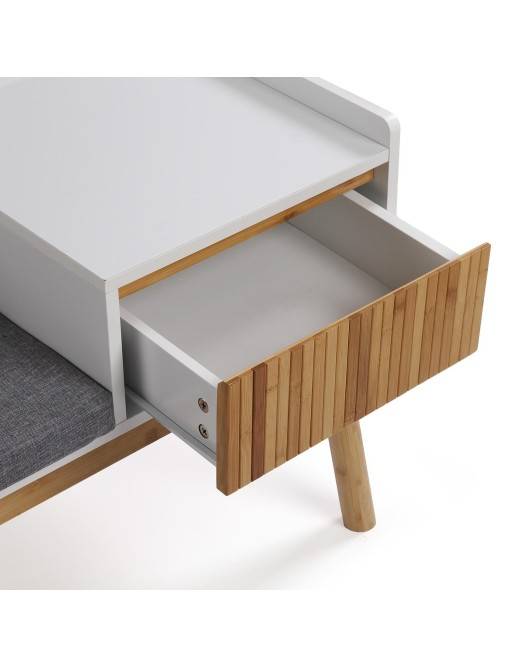 BENCH WITH DRAWER MODEL WOOD AND BAMBOO BENCH WITH DRAWER MODEL WOOD AND BAMBOO