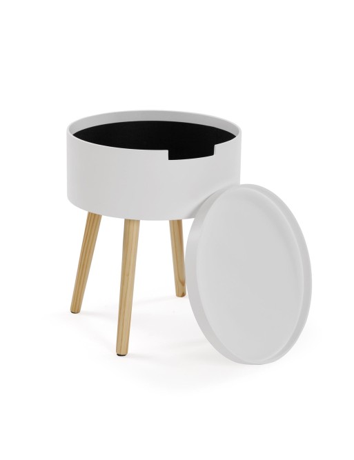 MESA AUXILIAR O MESITA DE NOCHE CON CAJON MODELO MADERA PINO