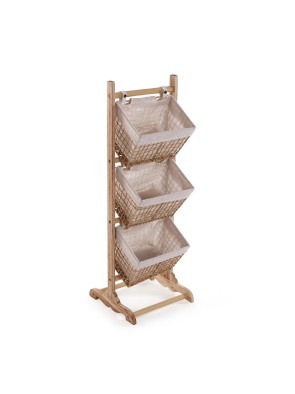 BATHROOM FURNITURE WITH 3 BROWN BASKETS MODEL NIKY