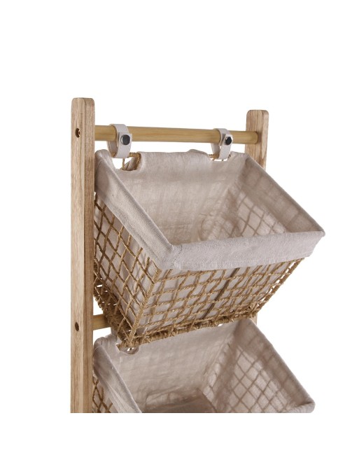 MUEBLE DE BAÑO CON 3 CESTAS COLOR MARRON MODELO NIKY