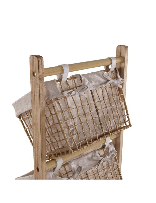 BATHROOM FURNITURE WITH 3 BROWN BASKETS MODEL NIKY