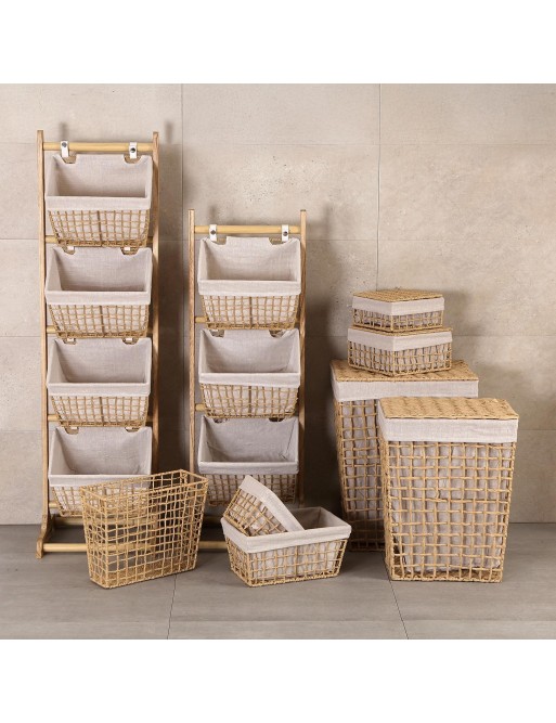 SET OF 2 BATHROOM BASKETS WITHOUT LID BROWN MODEL NIKY