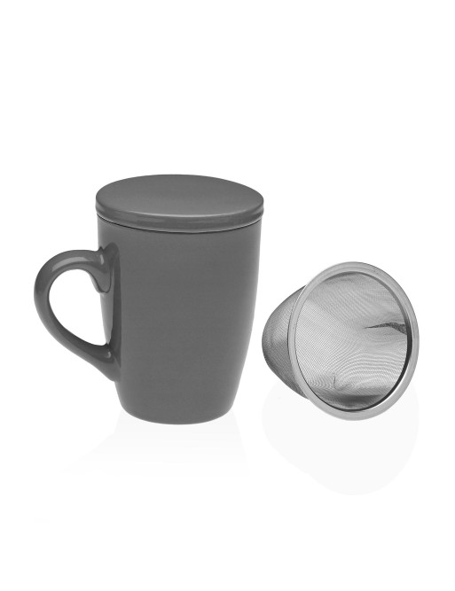 TAZA PARA INFUSION GRIS MODELO REX