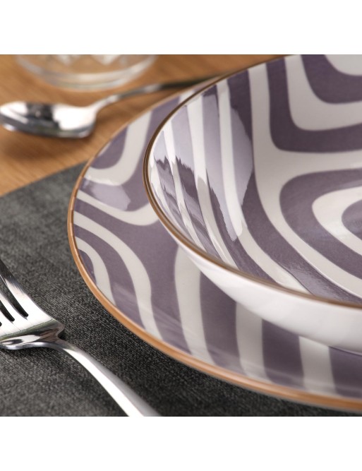 VAJILLA DE 18 PIEZAS MODELO YARIS GRIS VAJILLA DE 18 PIEZAS MODELO YARIS GRIS