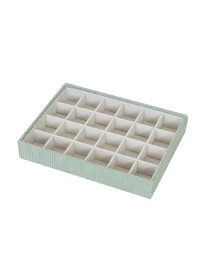 JEWELRY BOX WITH 20 COMPARTMENTS IN GREEN COLOR