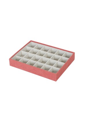 JEWELRY BOX WITH 20 COMPARTMENTS IN RED COLOR