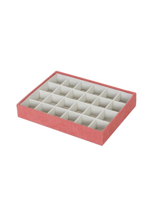 JEWELRY BOX WITH 20 COMPARTMENTS IN RED COLOR JEWELRY BOX WITH 20 COMPARTMENTS IN RED COLOR