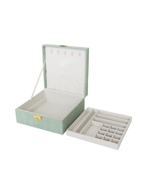 BOÎTE À BIJOUX DE COULEUR VERTE 21,5x9 CM BOÎTE À BIJOUX DE COULEUR VERTE 21,5x9 CM