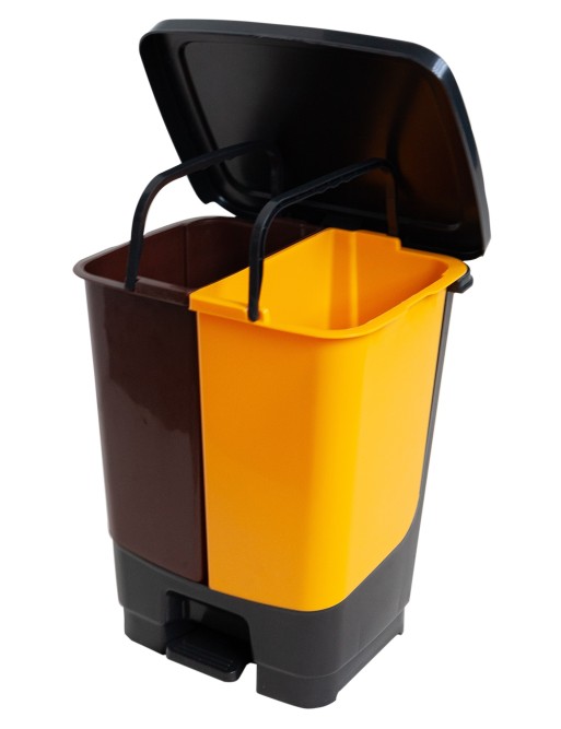 Mülleimer mit Pedal (20L) – 2 herausnehmbare 10L Behälter