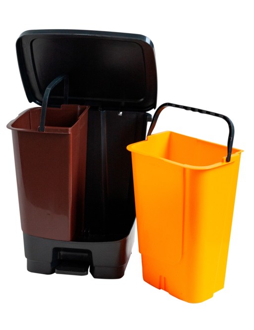 Mülleimer mit Pedal (40L) – 2 Herausnehmbare 20L Behälter