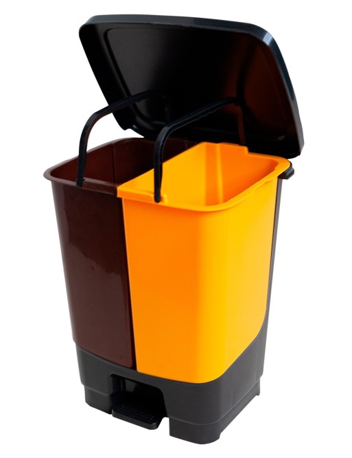 Mülleimer mit Pedal (40L) – 2 Herausnehmbare 20L Behälter