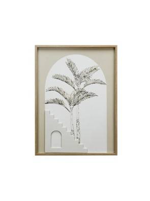 WANDLEINWAND 45x60CM MODELL ZWEI PALMEN BOGEN