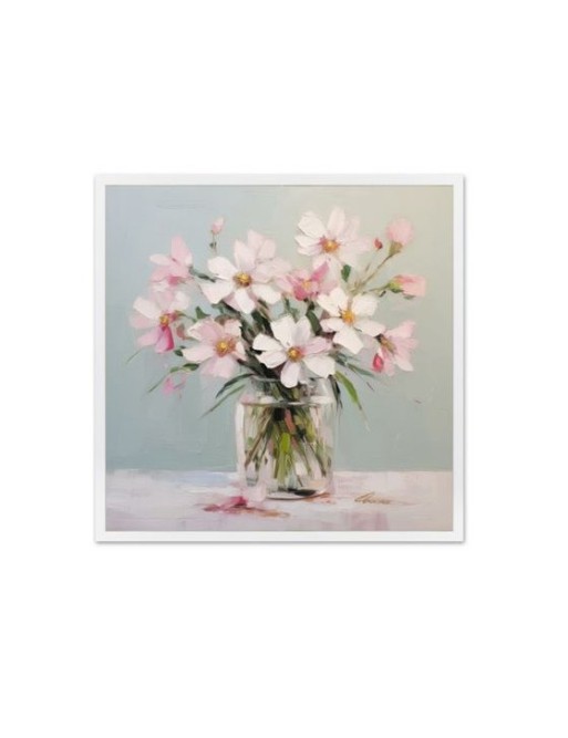 WANDLEINWAND 40x40 CM FRÜHLINGSBLUMEN MODELL