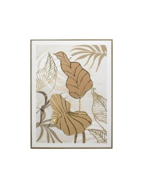 TOILE MURALE 45x60 CM FEUILLES TROPICALES MODÈLE 2