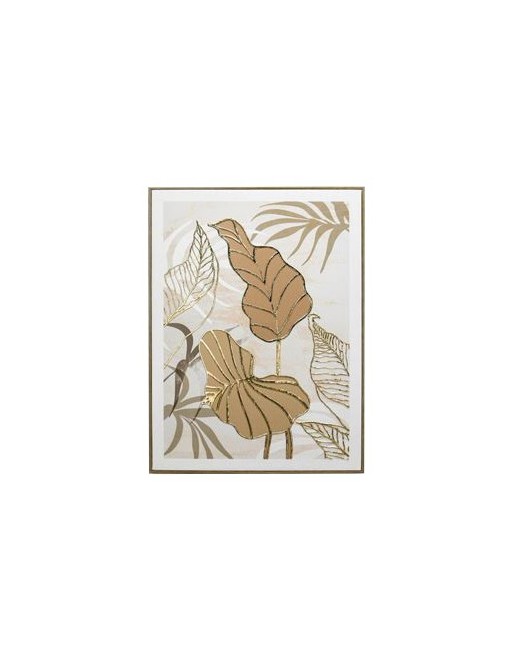 TOILE MURALE 45x60 CM FEUILLES TROPICALES MODÈLE 2