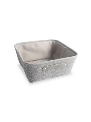 CESTA CUADRADA DE BAÑO GRIS MODELO POLIESTER