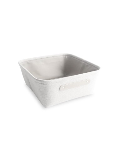 WHITE SQUARE BATHROOM BASKET MODEL POLYESTER